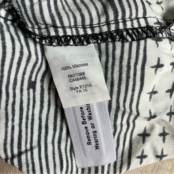 Madewell Refined Sleeveless Black & White Hashtag Stripe Tank Top size XXS - Picture 8 of 8